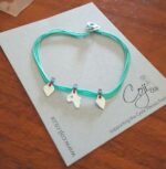 Silver Charm Cord Bracelet