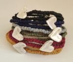 Chunky Heart Double Wrap Bracelet