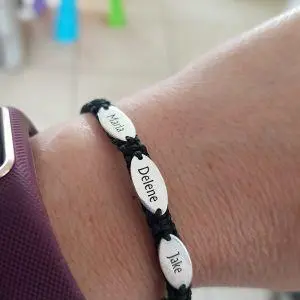 Mini Names On Braided Bracelet - Image 2