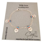 Mini names on sterling silver bracelet